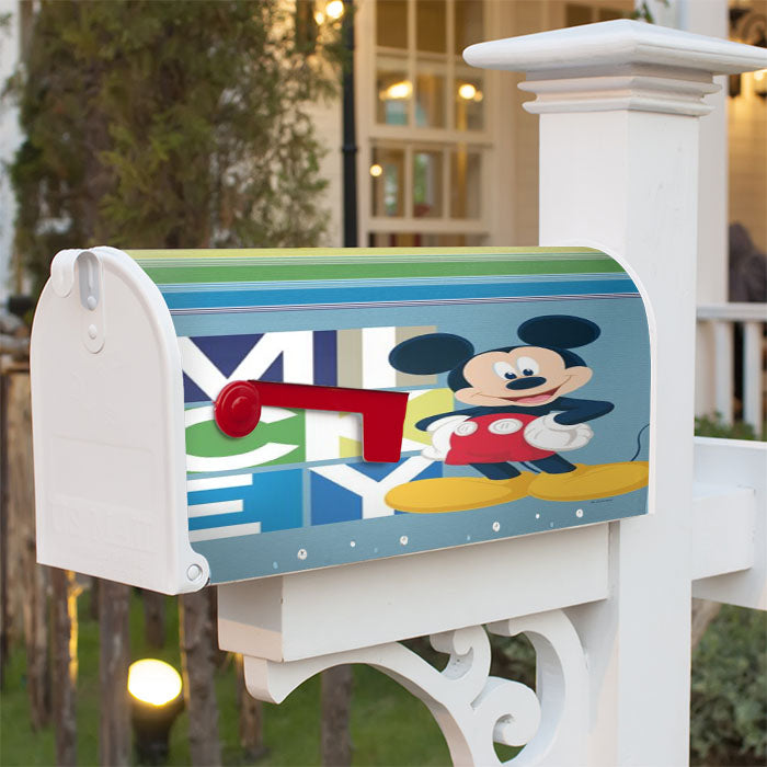 Mickey Blocks Magnetic Mailbox Cover 18" X 21" Outdoor Decor
