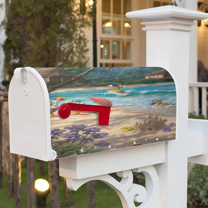 Mickey Friends Hawaii Magnetic Mailbox Cover 18" X 21" Outdoor Decor