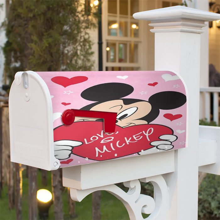 Mickey Heart You Magnetic Mailbox Cover 18" X 21" Outdoor Decor