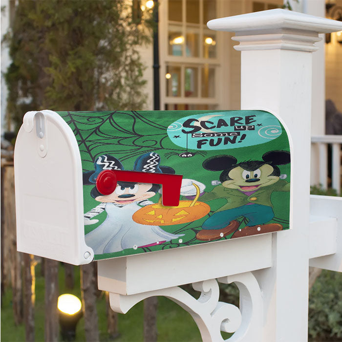 Mickey Minnie Halloween Magnetic Mailbox Cover 18" X 21" Outdoor Decor