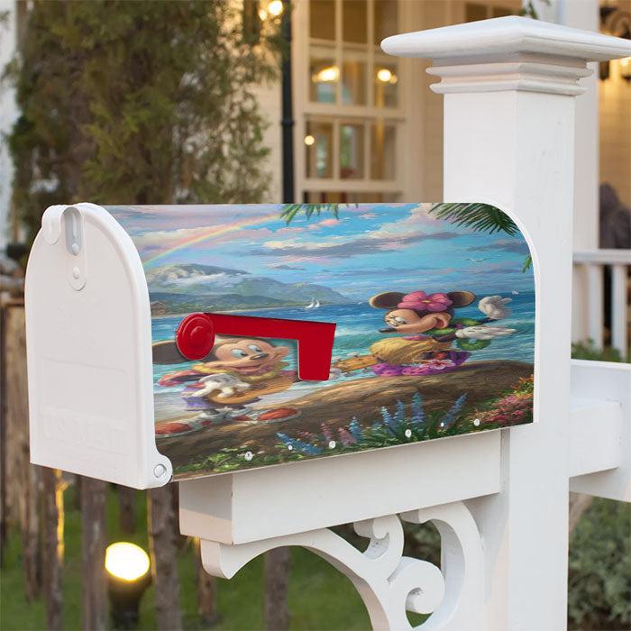 Mickey Minnie Hawaii Magnetic Mailbox Cover 18" X 21" Outdoor Decor