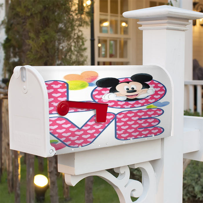 Mickey Mouse Love Magnetic Mailbox Cover 18" X 21" Outdoor Decor
