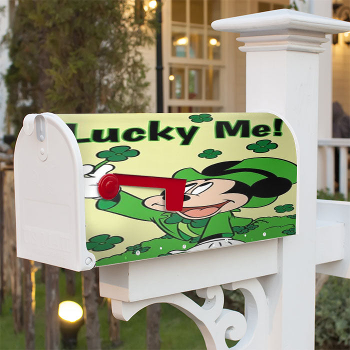 Mickey Mouse Lucky Me Magnetic Mailbox Cover 18" X 21" Outdoor Decor