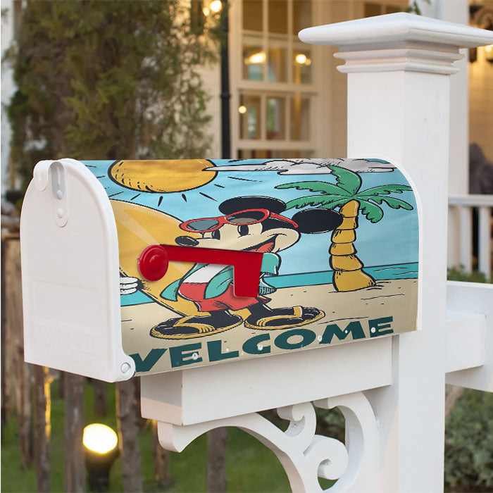 Mickey Mouse Summer Magnetic Mailbox Cover 18" X 21" Outdoor Decor