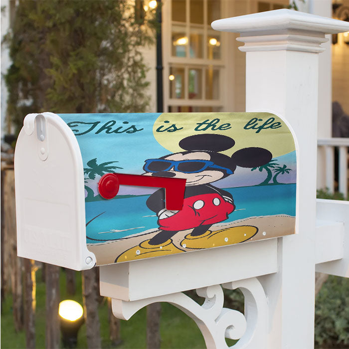 Mickey Mouse Summer Beach Magnetic Mailbox Cover 18" X 21" Outdoor Decor