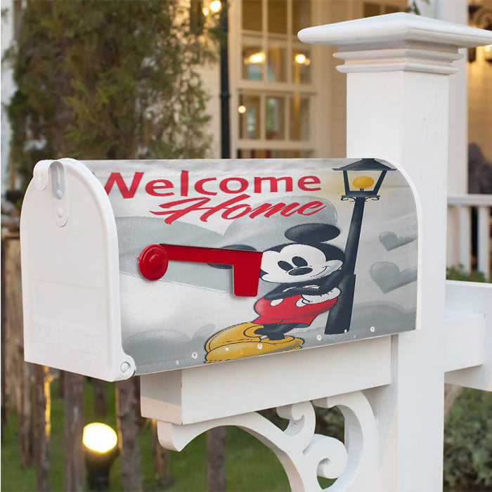 Mickey Mouse Welcome Magnetic Mailbox Cover 18" X 21" Outdoor Decor
