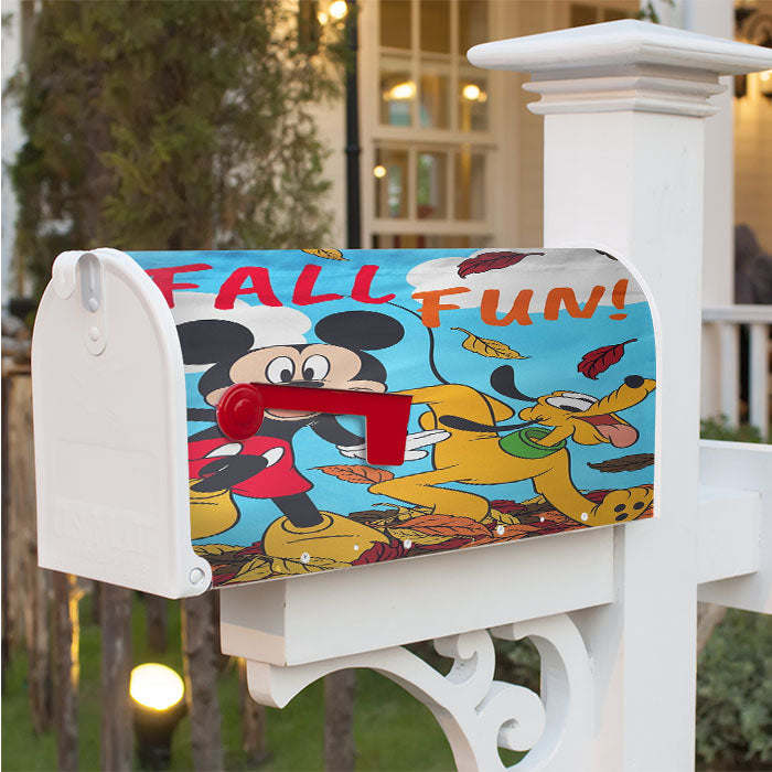 Mickey Pluto Fall Magnetic Mailbox Cover 18" X 21" Outdoor Decor