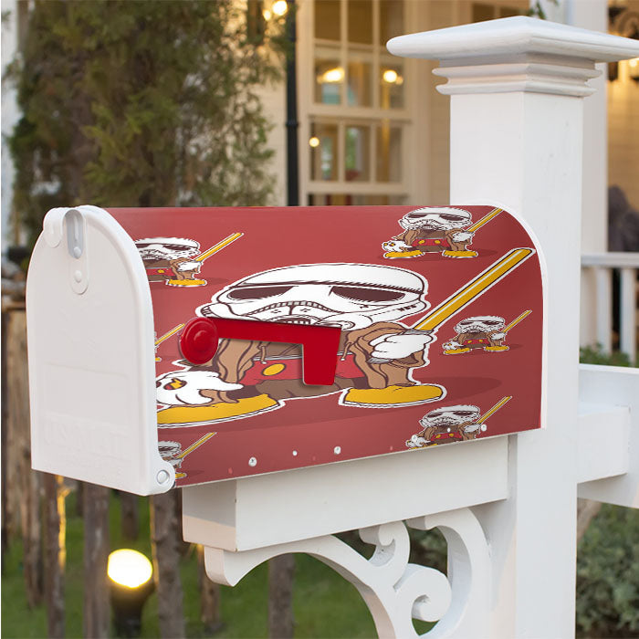 Mickey Wars Pattern Magnetic Mailbox Cover 18" X 21" Outdoor Decor