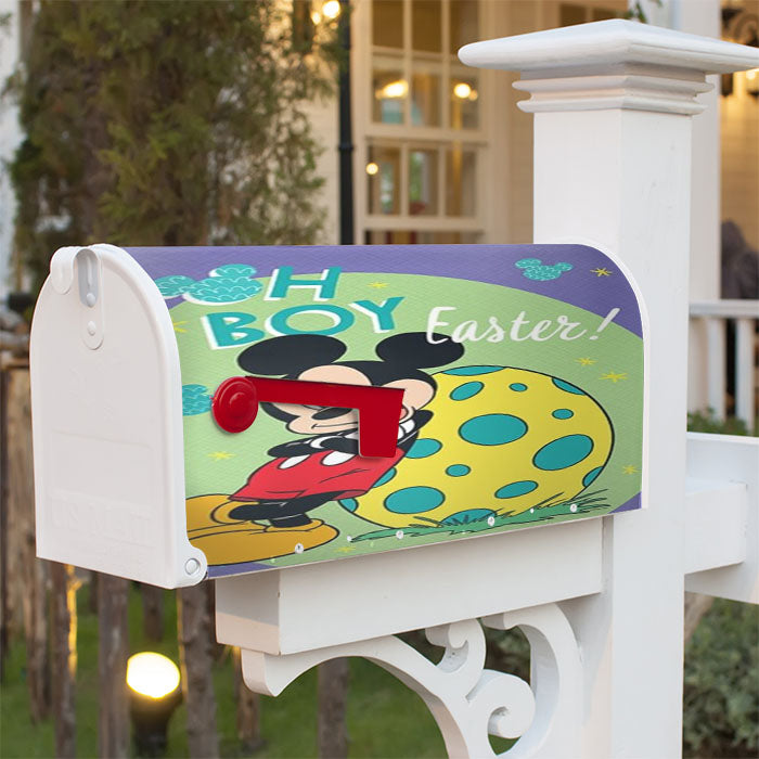 Oh Boy Easter Mickey Mouse Magnetic Mailbox Cover 18" X 21" Outdoor Decor