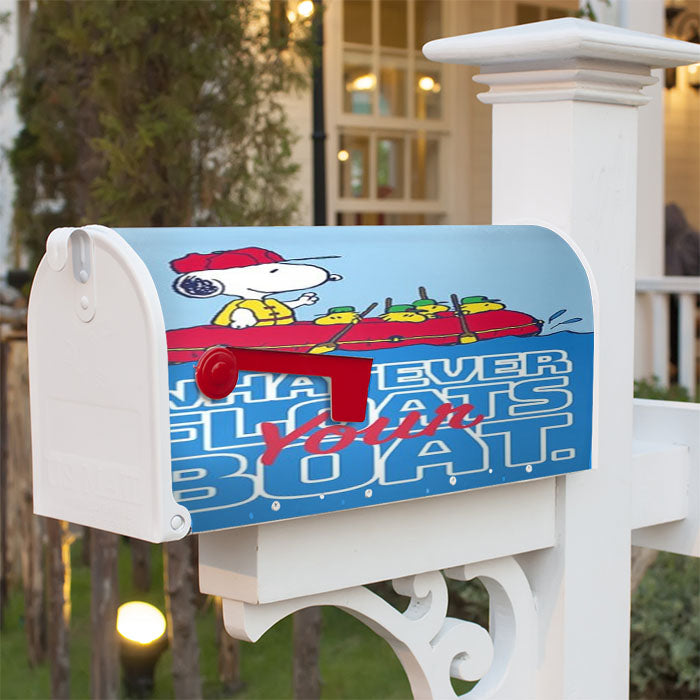 Peanuts Whatever Floats Your Boat Snoopy Magnetic Mailbox Cover 18" X 21" Outdoor Decor