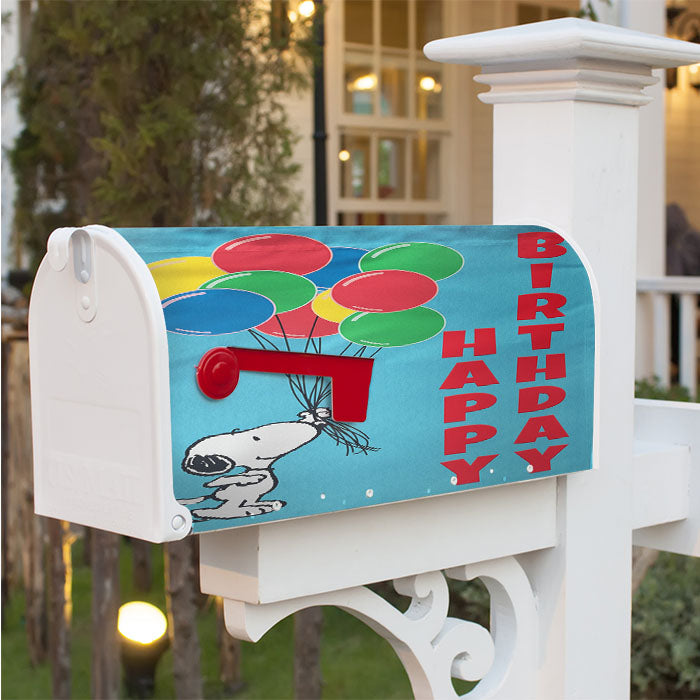 Snoopy Birthday 2 Magnetic Mailbox Cover 18" X 21" Outdoor Decor