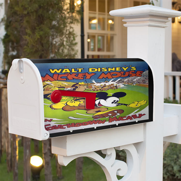 Touchdown Mickey Classic Poster Magnetic Mailbox Cover 18" X 21" Outdoor Decor