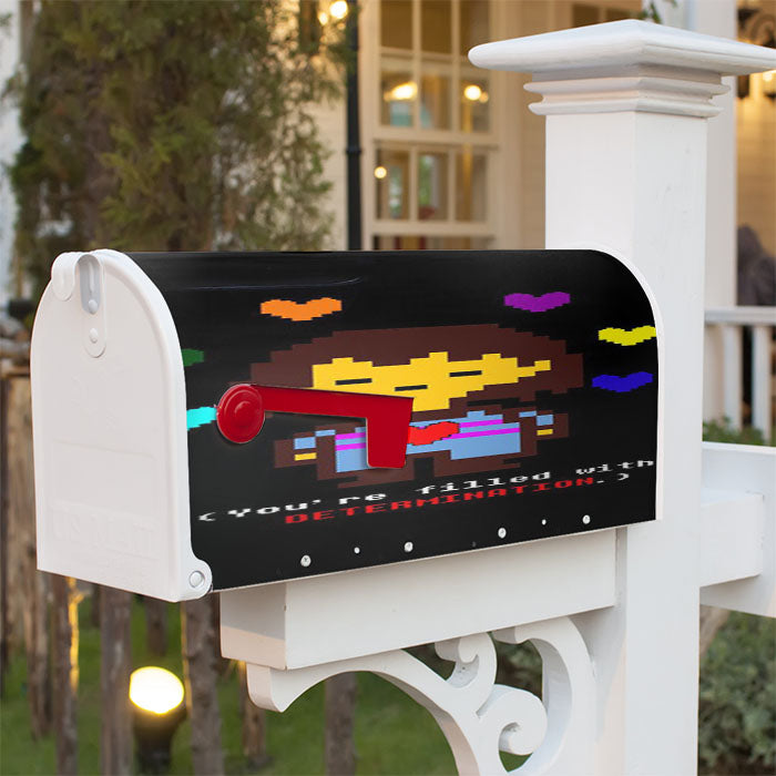 You Are Filled With Determination Undertale Quotes Magnetic Mailbox Cover 18" X 21" Outdoor Decor
