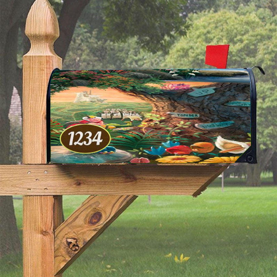 Alice In Wonderland Queen Of Hearts Magnetic Mailbox Cover 18" X 21" Outdoor Decor