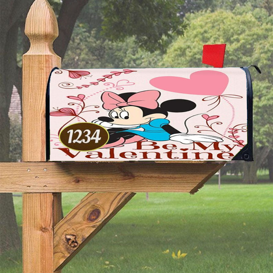 Be My Valentine Minnie Magnetic Mailbox Cover 18" X 21" Outdoor Decor