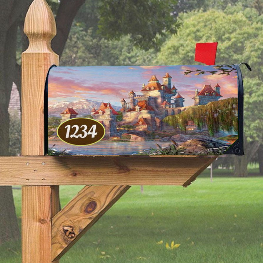 Beauty And The Beast Castle Magnetic Mailbox Cover 18" X 21" Outdoor Decor