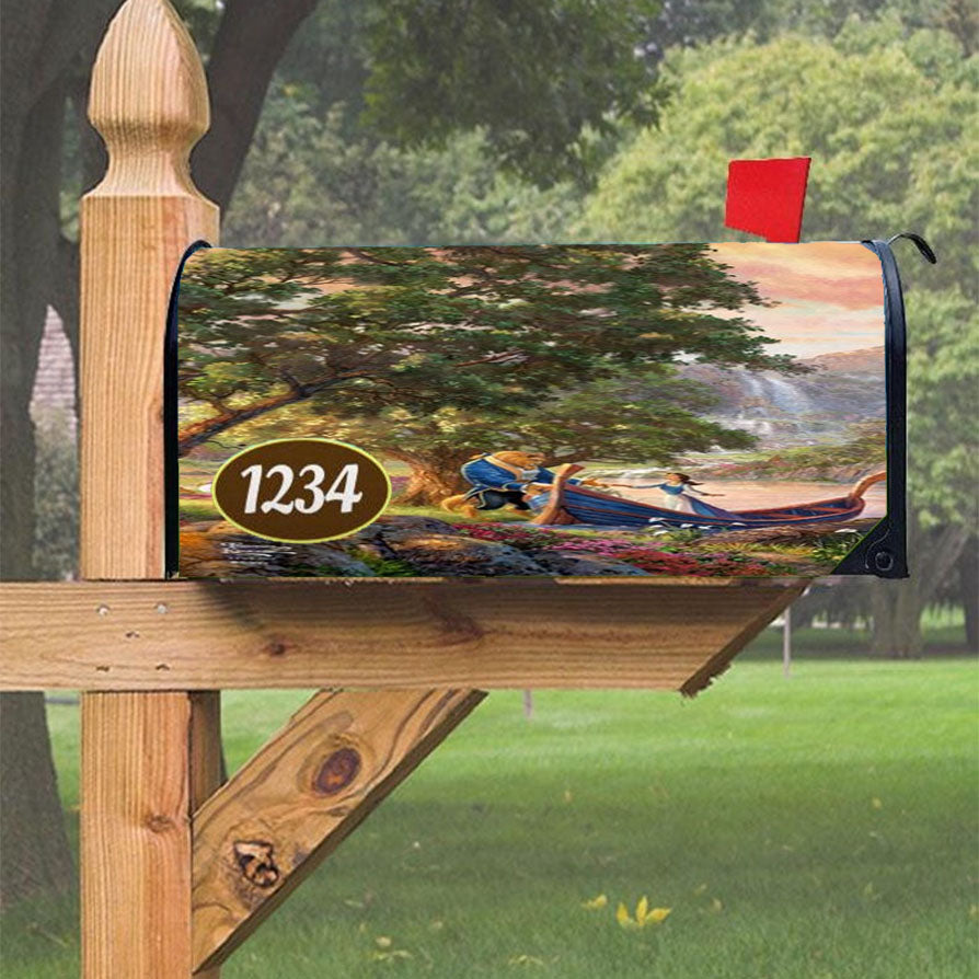 Beauty And The Beast Ii Magnetic Mailbox Cover 18" X 21" Outdoor Decor