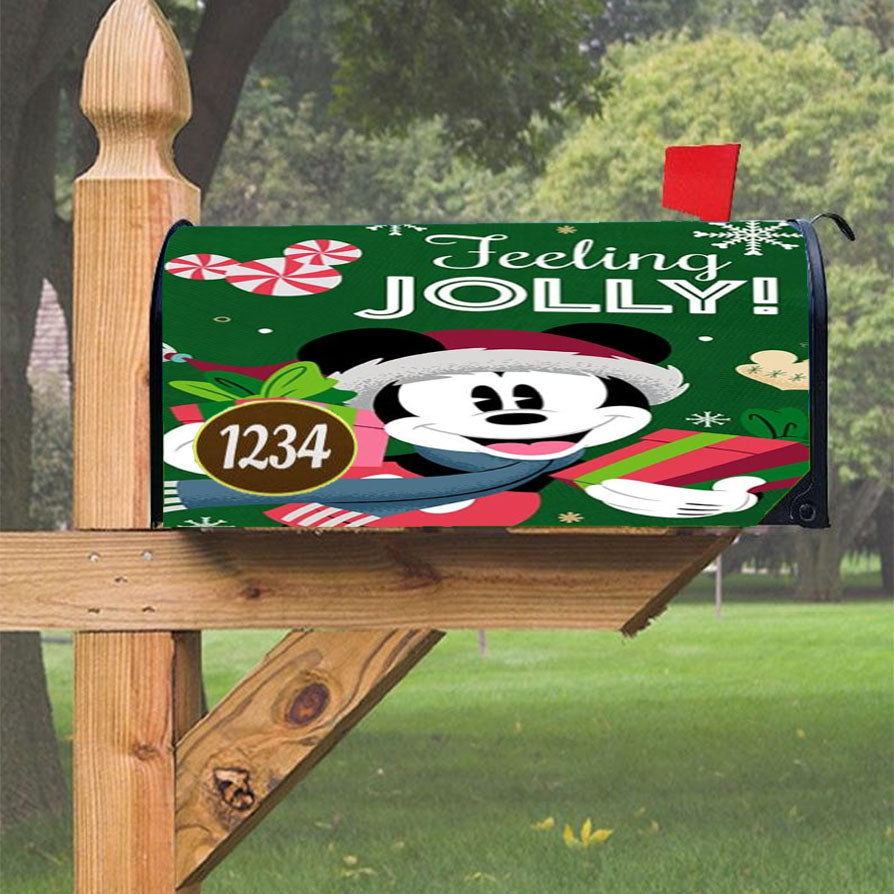 Feeling Jolly Mickey Mouse Magnetic Mailbox Cover 18" X 21" Outdoor Decor
