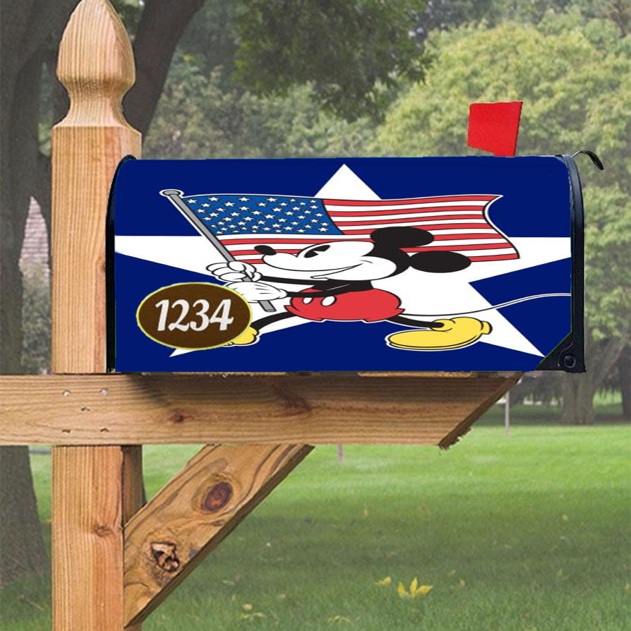 Freedom Mickey Magnetic Mailbox Cover 18" X 21" Outdoor Decor