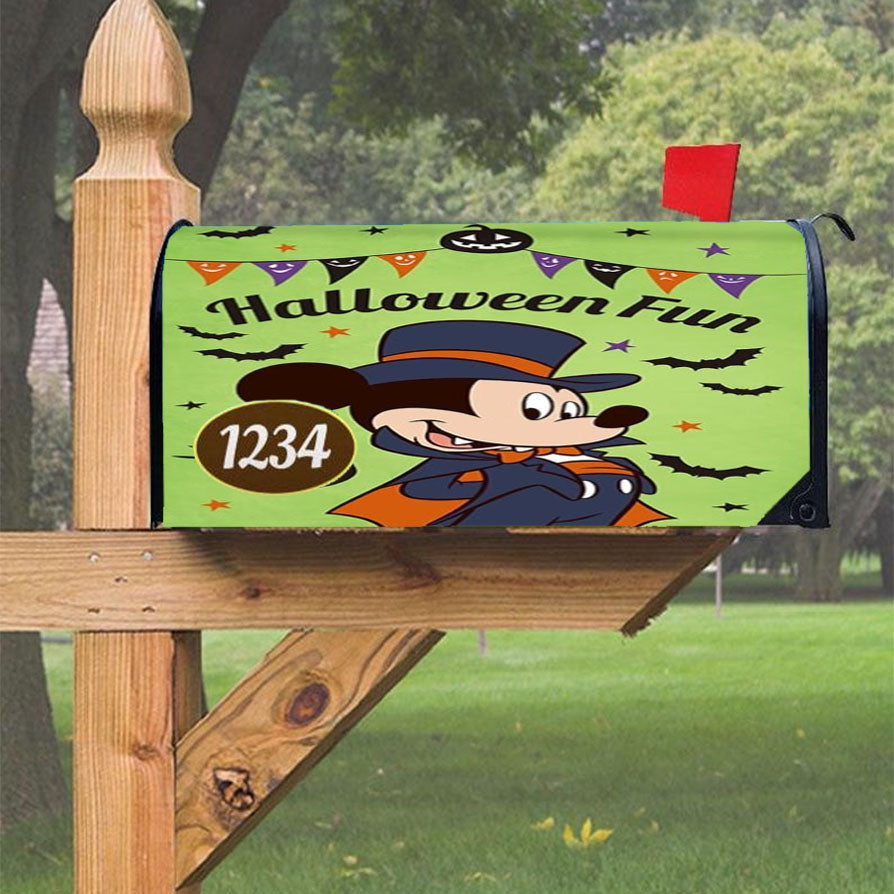 Halloween Fun Vampire Mickey Mouse Magnetic Mailbox Cover 18" X 21" Outdoor Decor