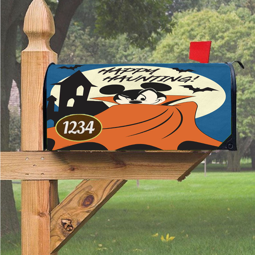 Happy Haunting Mickey Magnetic Mailbox Cover 18" X 21" Outdoor Decor