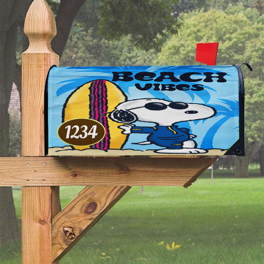 Home Peanuts Summer Beachhouse Magnetic Mailbox Cover 18" X 21" Outdoor Decor