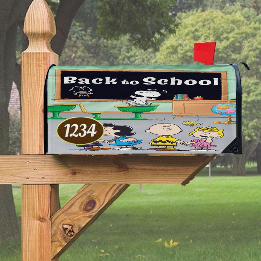 Peanuts Back To Class Magnetic Mailbox Cover 18" X 21" Outdoor Decor