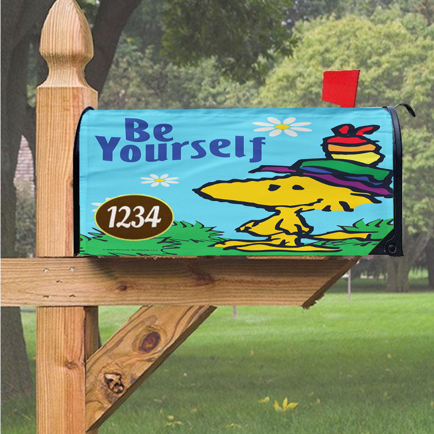 Peanuts Be Yourself Woodstock Magnetic Mailbox Cover 18" X 21" Outdoor Decor