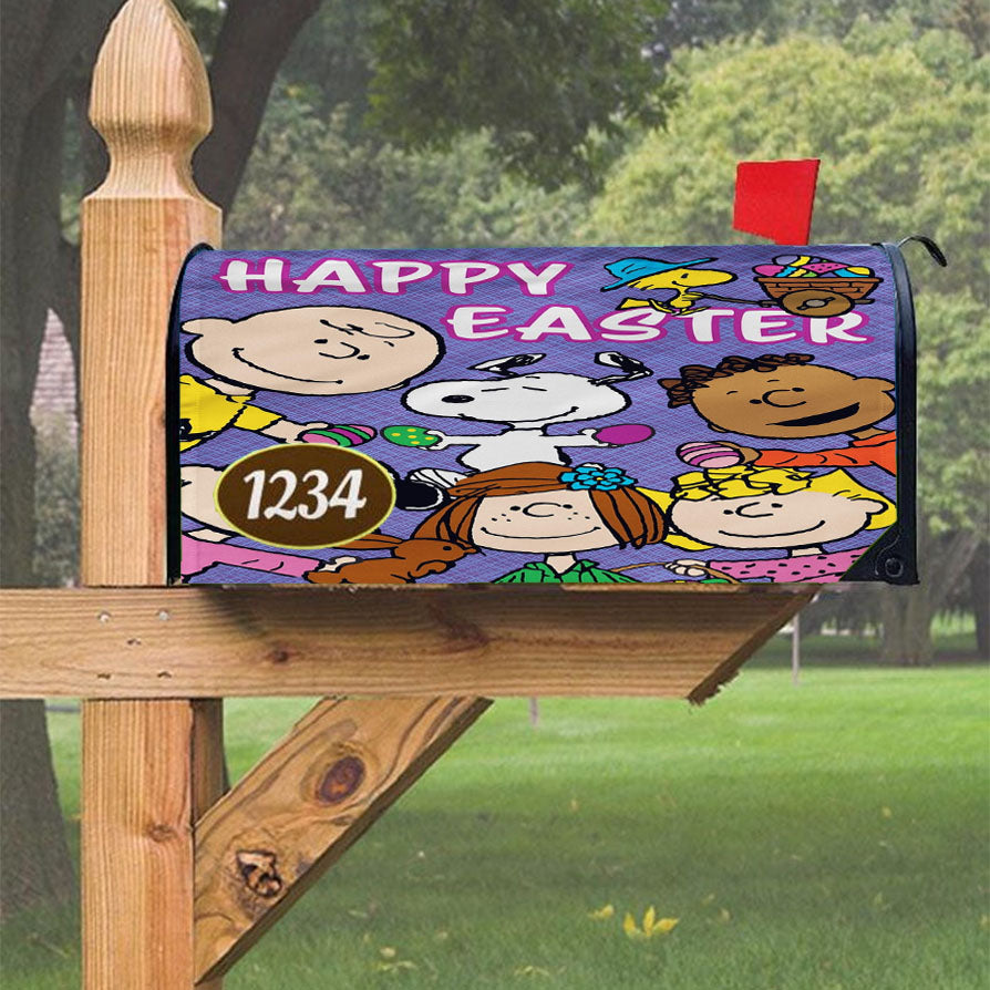 Peanuts Characters Easter Magnetic Mailbox Cover 18" X 21" Outdoor Decor