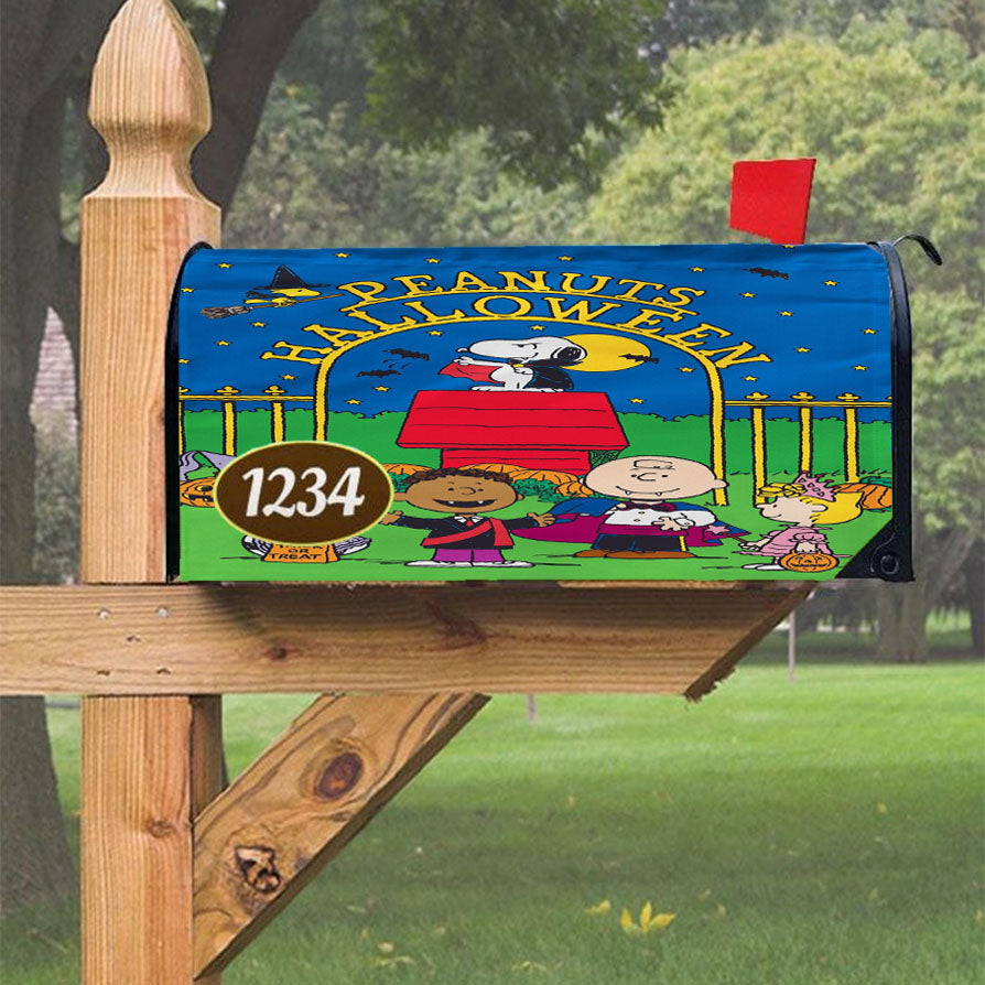 Peanuts Halloween Magnetic Mailbox Cover 18" X 21" Outdoor Decor