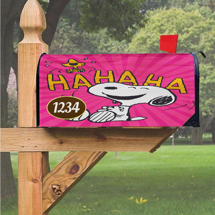 Peanuts Smile Giggle Laugh Magnetic Mailbox Cover 18" X 21" Outdoor Decor