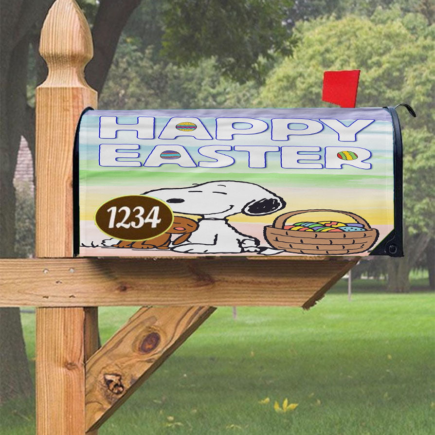Peanuts Snoopy Easter Magnetic Mailbox Cover 18" X 21" Outdoor Decor