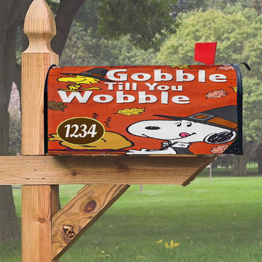 Peanuts Snoopy Thanksgiving Magnetic Mailbox Cover 18" X 21" Outdoor Decor