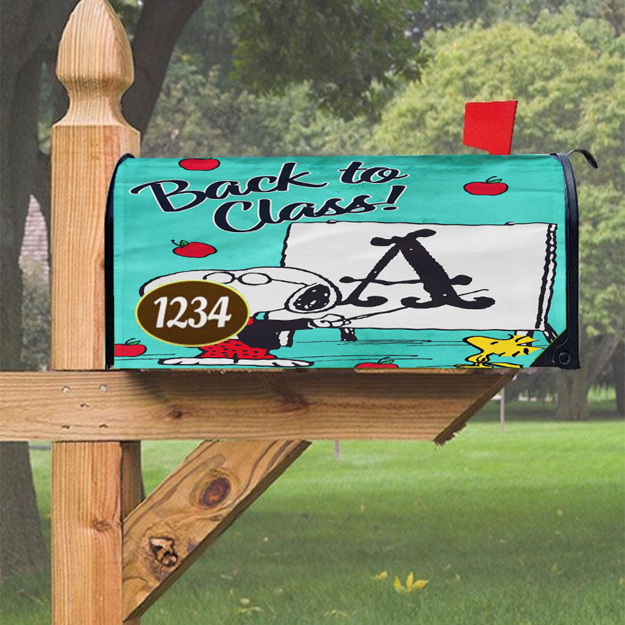 Peanuts Teacher Snoopy Back To School Magnetic Mailbox Cover 18" X 21" Outdoor Decor