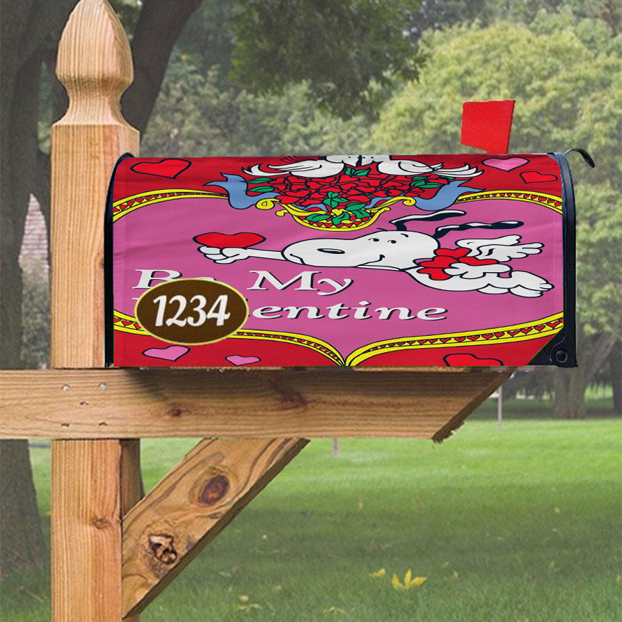 Peanuts Valentines Day Snoopy Magnetic Mailbox Cover 18" X 21" Outdoor Decor
