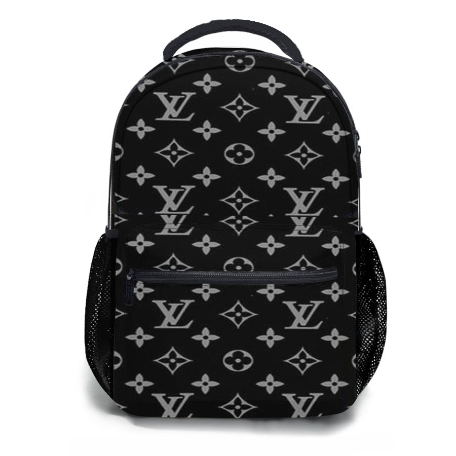 Black More Luois Vuitton School Backpacks