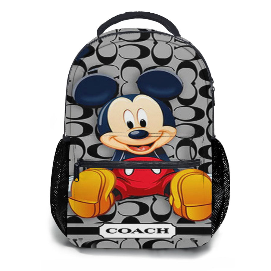 Coach Mickey Mouse Cartoon School Backpacks