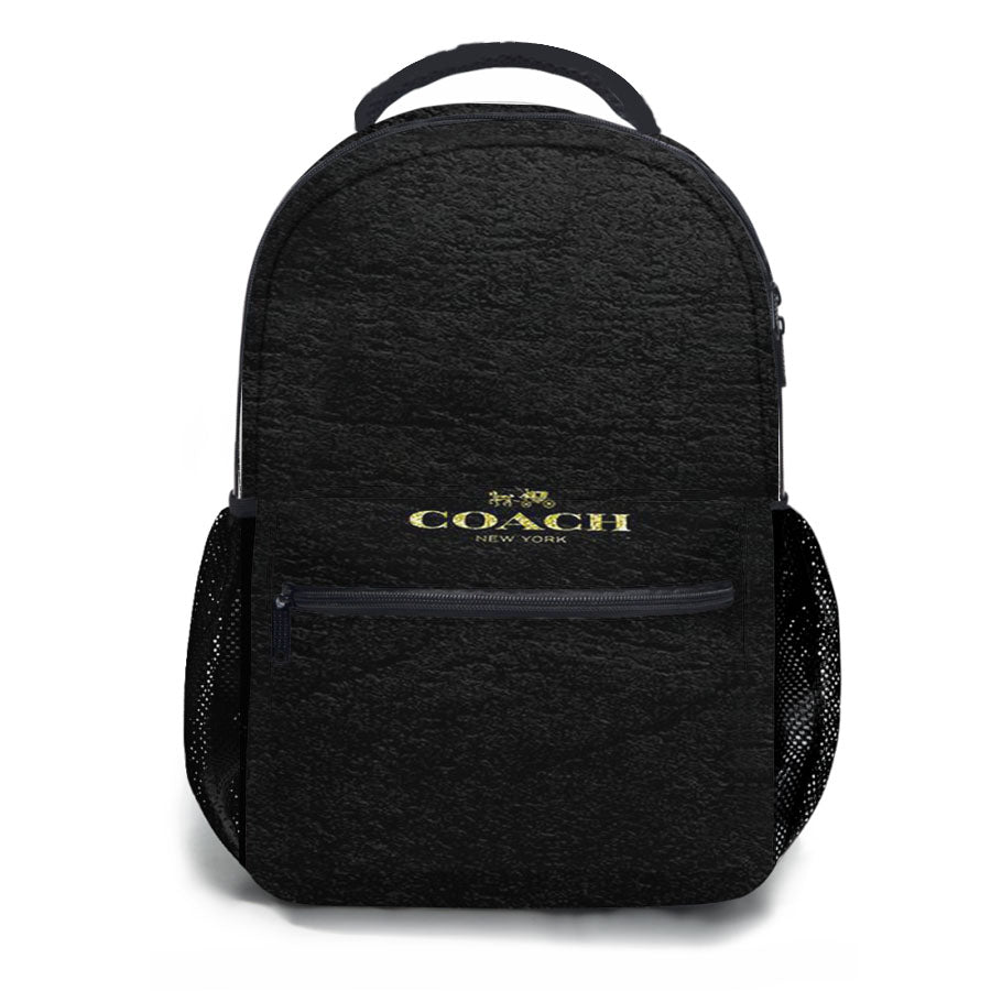 Coach New York Black Leather School Backpacks