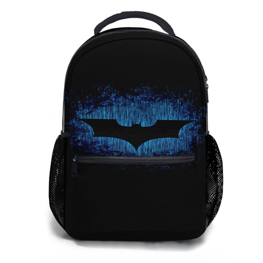 Dc Black And Blue Batman Logo School Backpacks