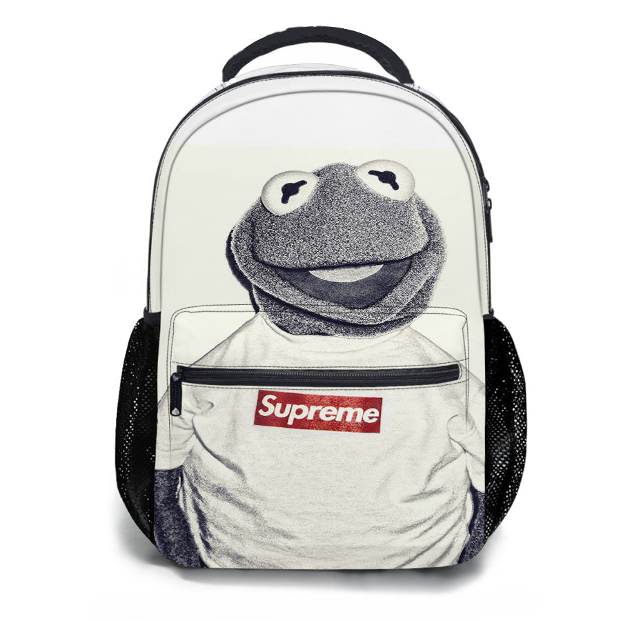 Kermit Shirt Supreme School Backpacks
