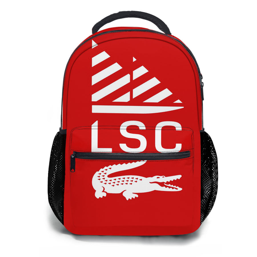 Lacoste Sailing Club Red School Backpacks
