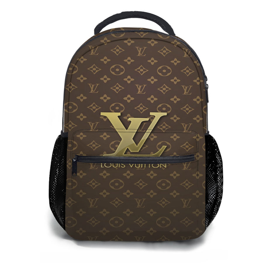 Louis Vuitton Designer Label Logos Patterns School Backpacks