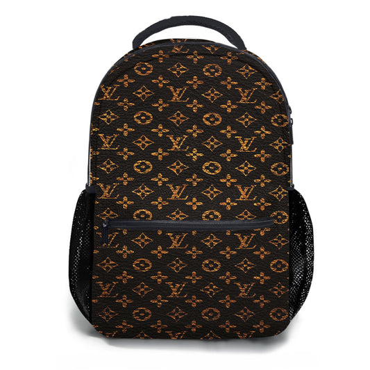 Louis Vuitton Leather Pattern School Backpacks
