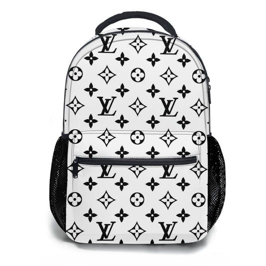 Louis Vuitton Pattern Creative School Backpacks