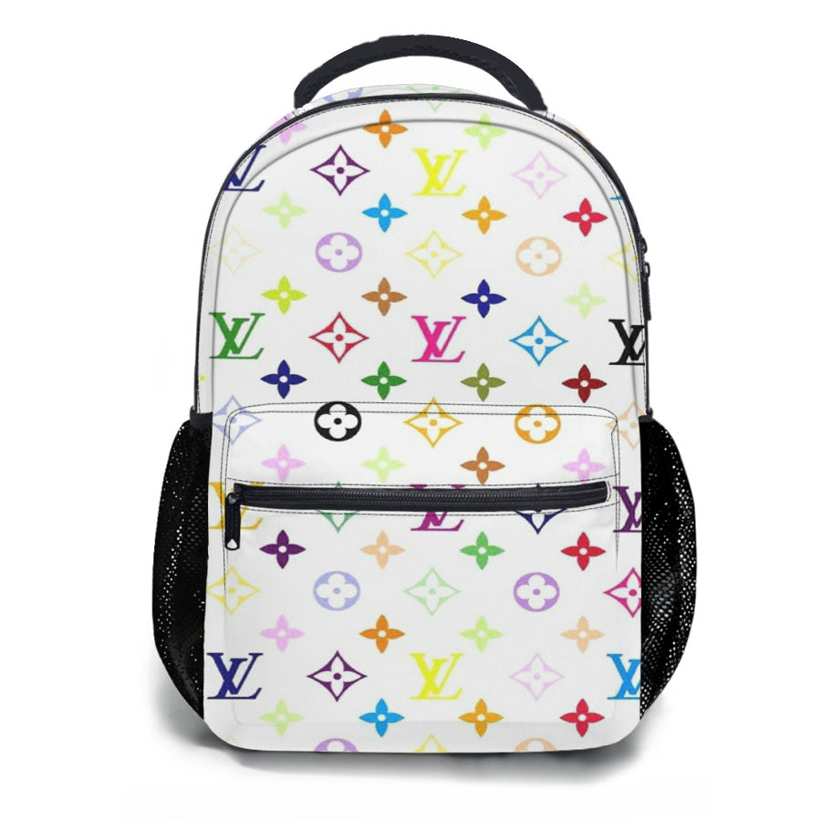 Louis Vuitton Rainbow Pattern School Backpacks