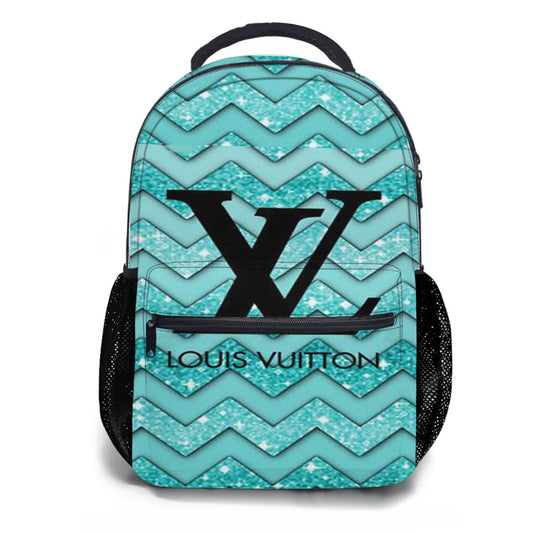 Louis Vuitton Sky Blue Chevron School Backpacks