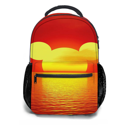 Mickey And Minnie Mouse Head Sunset School Backpacks