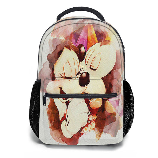 Mickey And Minnie Mouse Watercolour School Backpacks