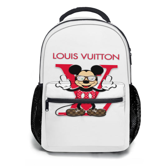 Mickey Louis Vuitton White School Backpacks
