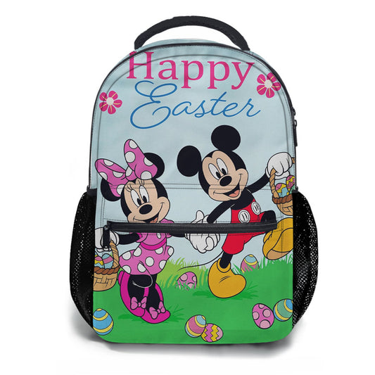 Mickey Mouse And Minnie Mouse Happy Easter School Backpacks